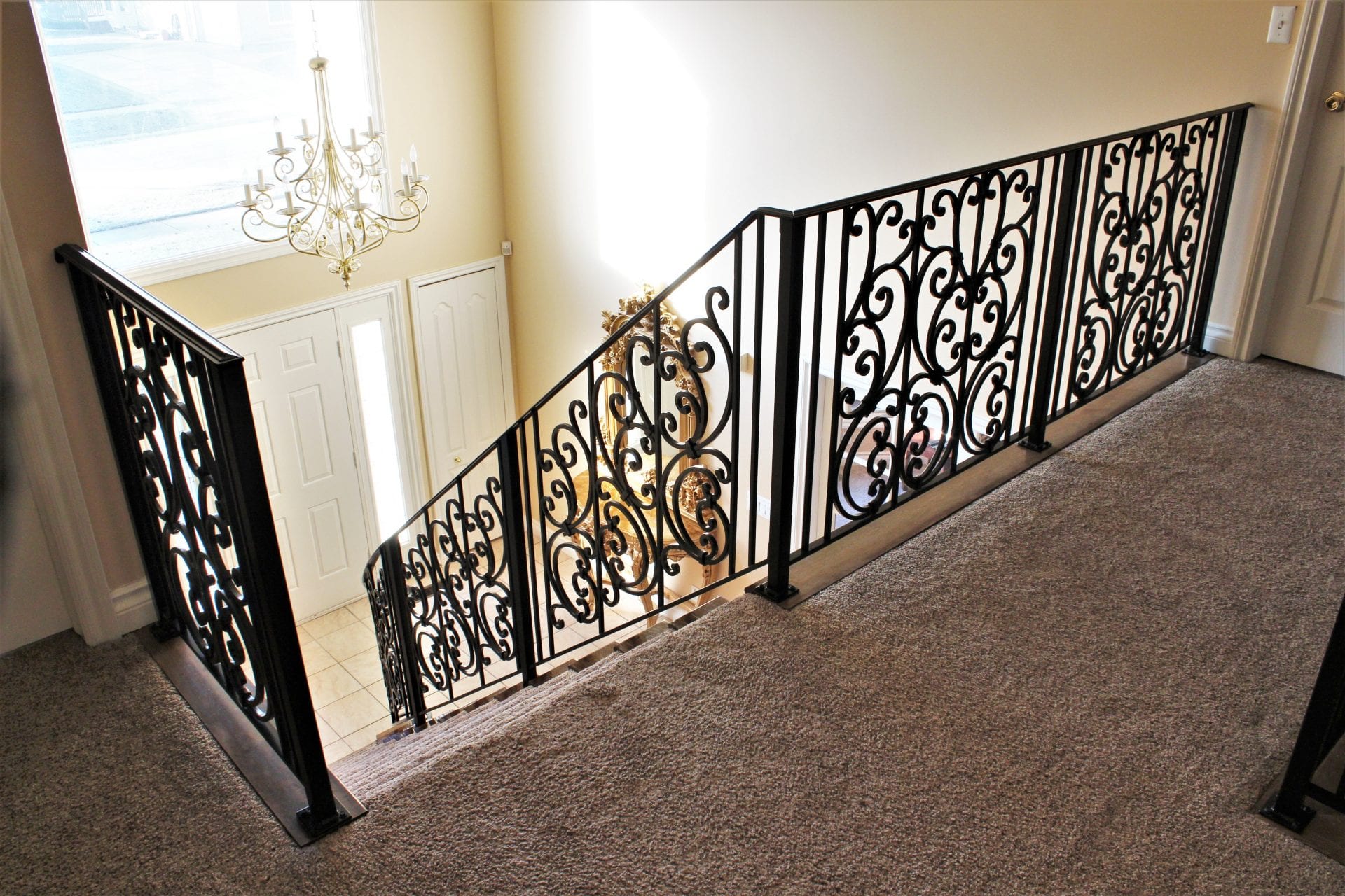 wrought iron stair handrail