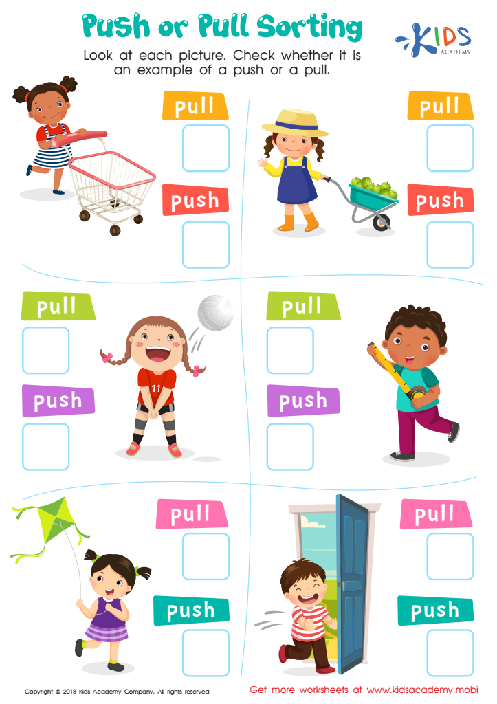 push pull worksheet