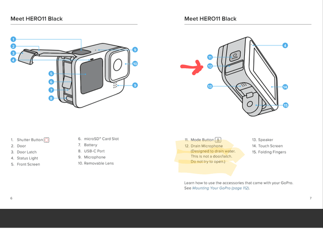 gopro hero 7 microphone location