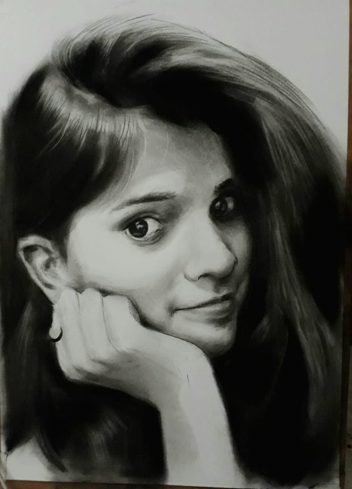 girl pencil sketch drawing