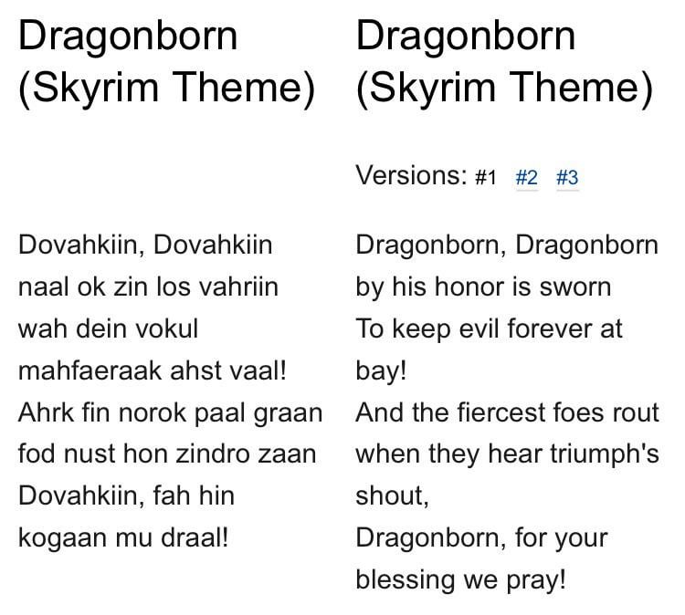 dovahkiin lyrics