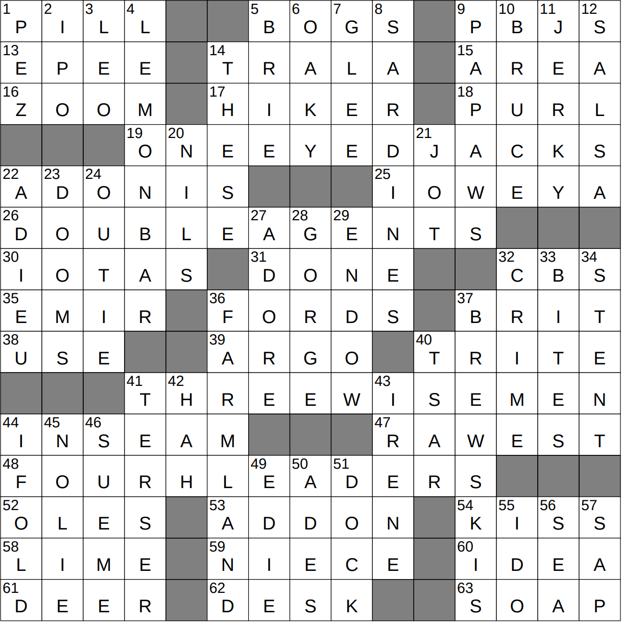 not fully formed crossword clue