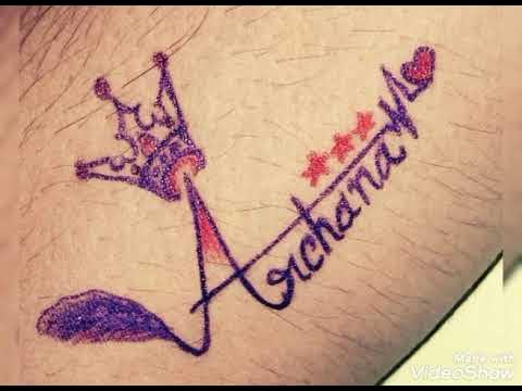 archana name tattoo designs