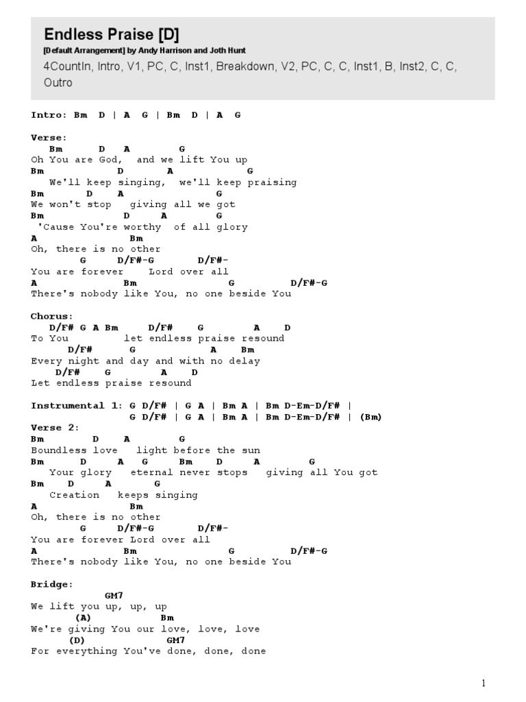 endless praise ukulele chords