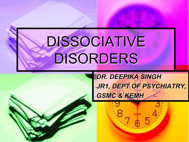 dissociative disorder slideshare