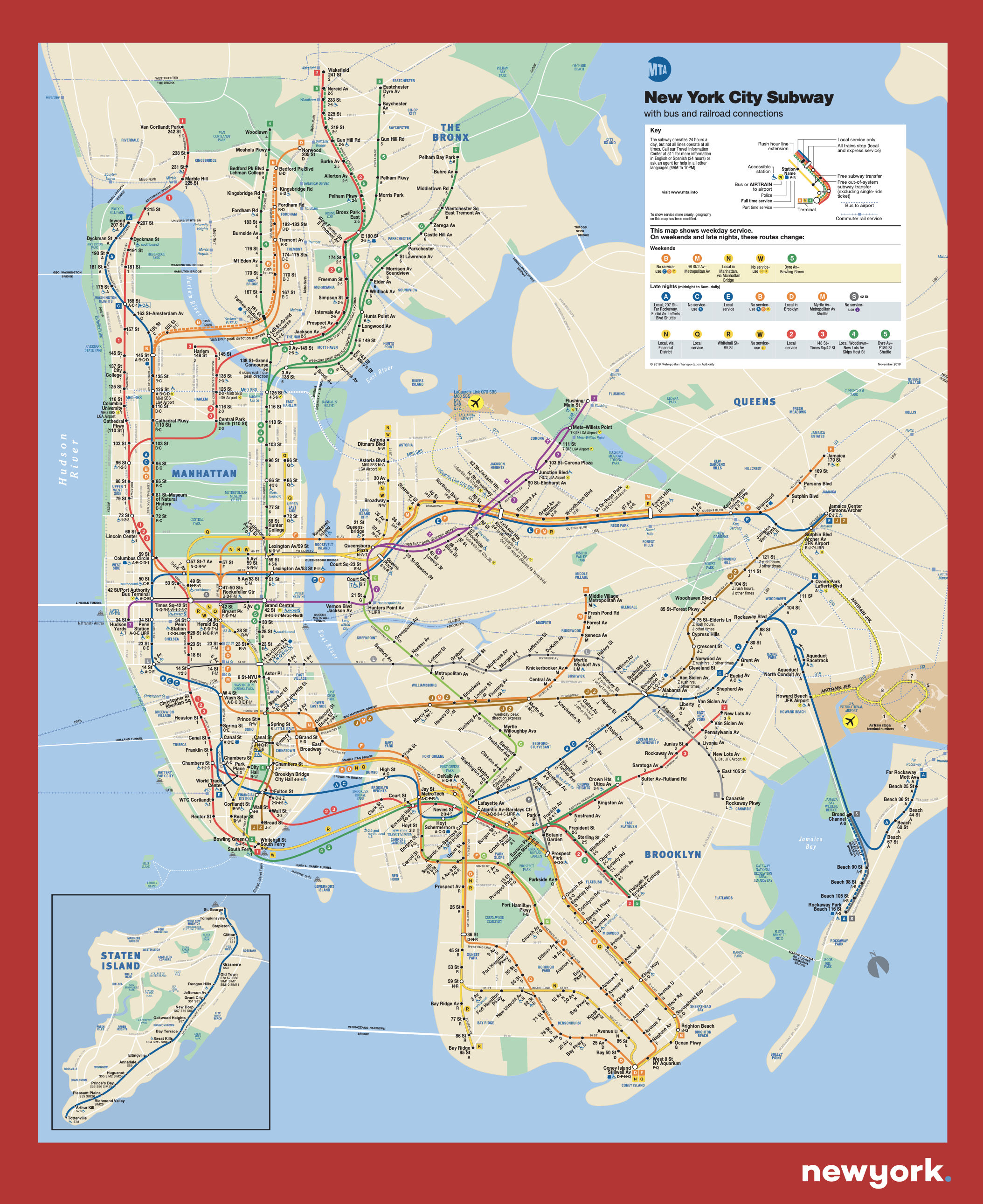 nyc subway manhattan map