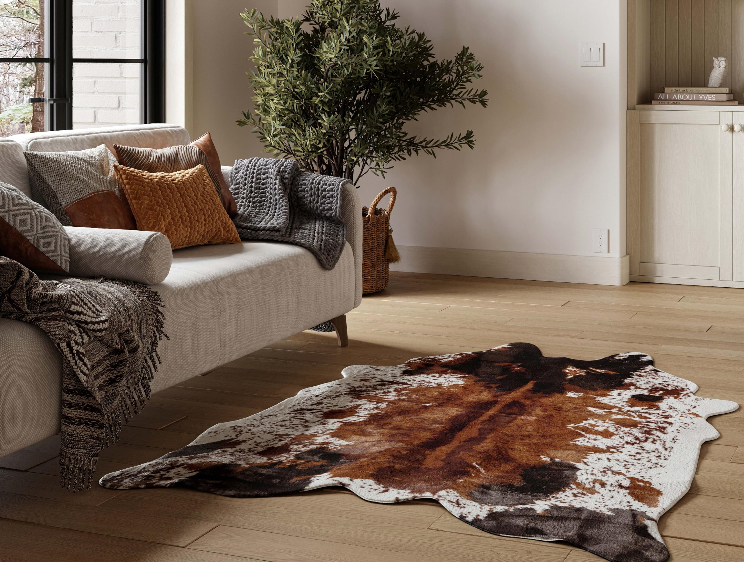 faux cow skin rug