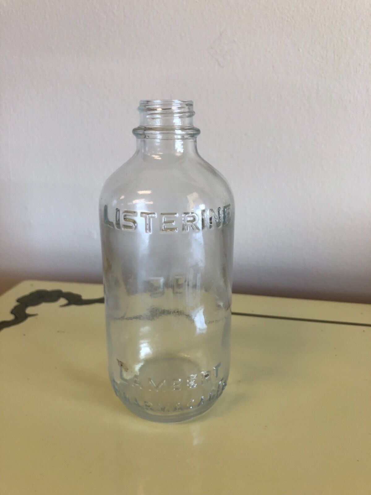 glass listerine bottle