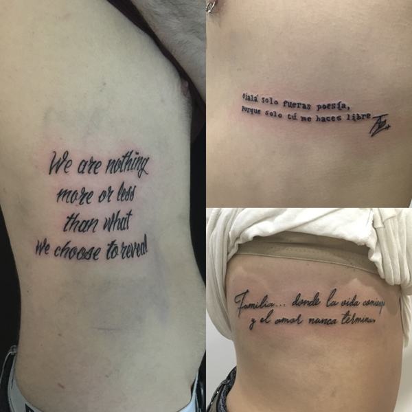 tatuajes en la costilla frases