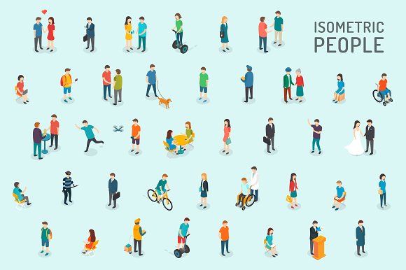 isometric people