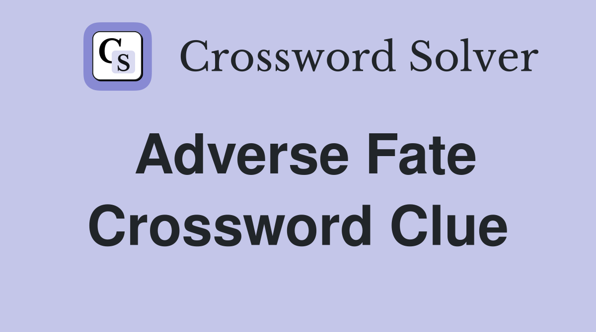 crossword clue fate