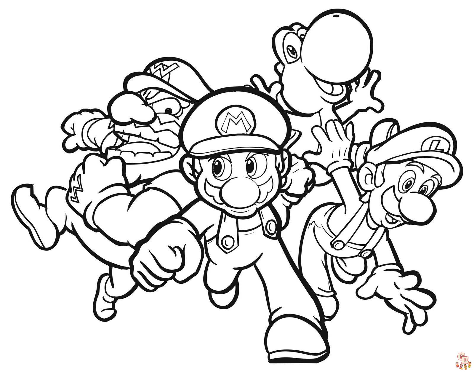 printable mario coloring pages