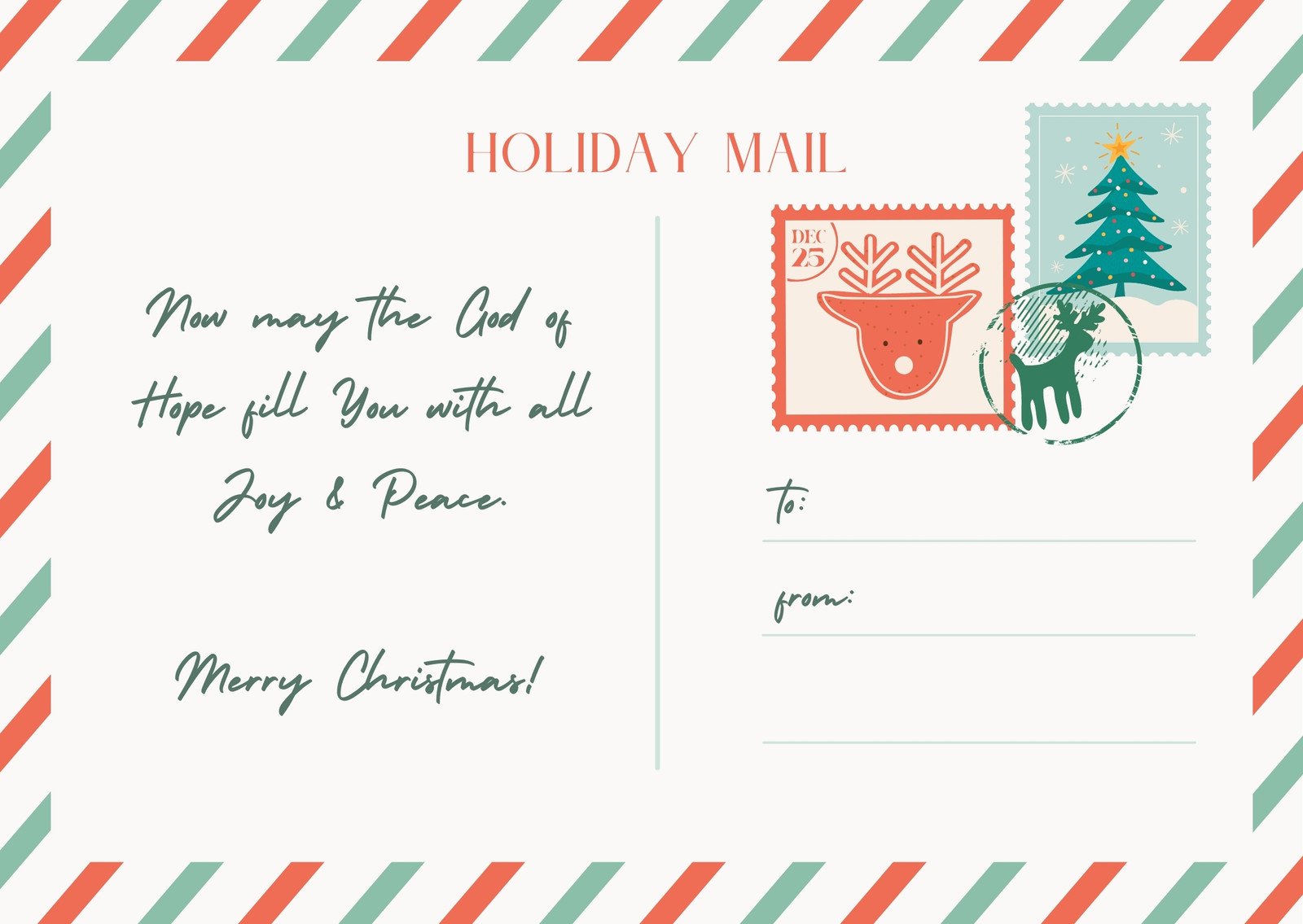 canva christmas card template