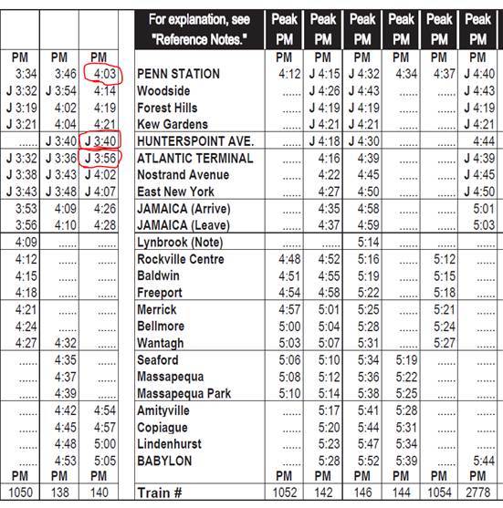 lirr times schedule