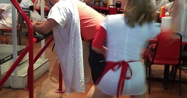 spanking a nurse