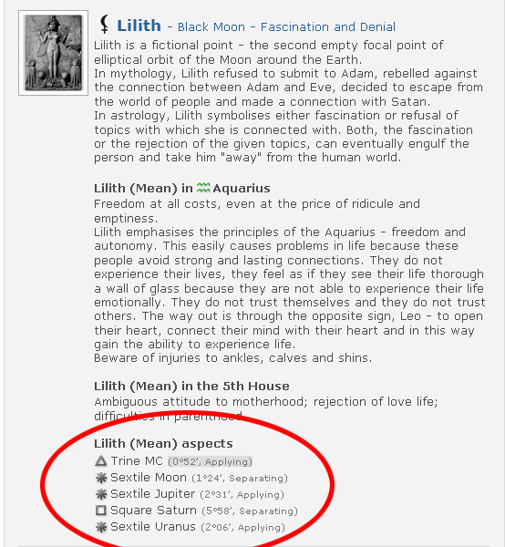 black moon lilith calculator