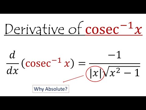 cosec inverse x