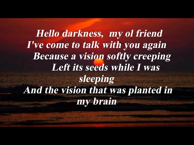 hello darkness lyrics