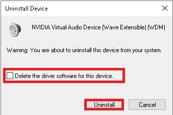 nvidia virtual audio device wave extensible wdm