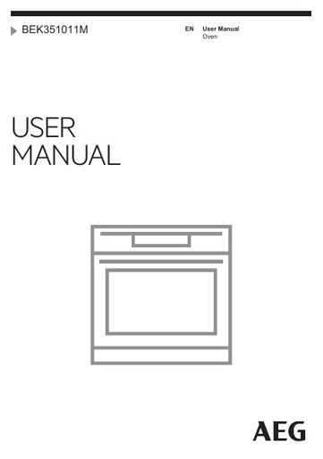 aeg oven manual