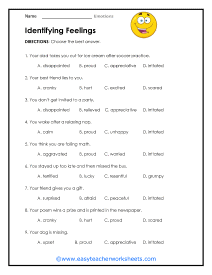 feelings worksheets for adults