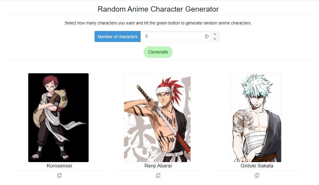 random anime character generator