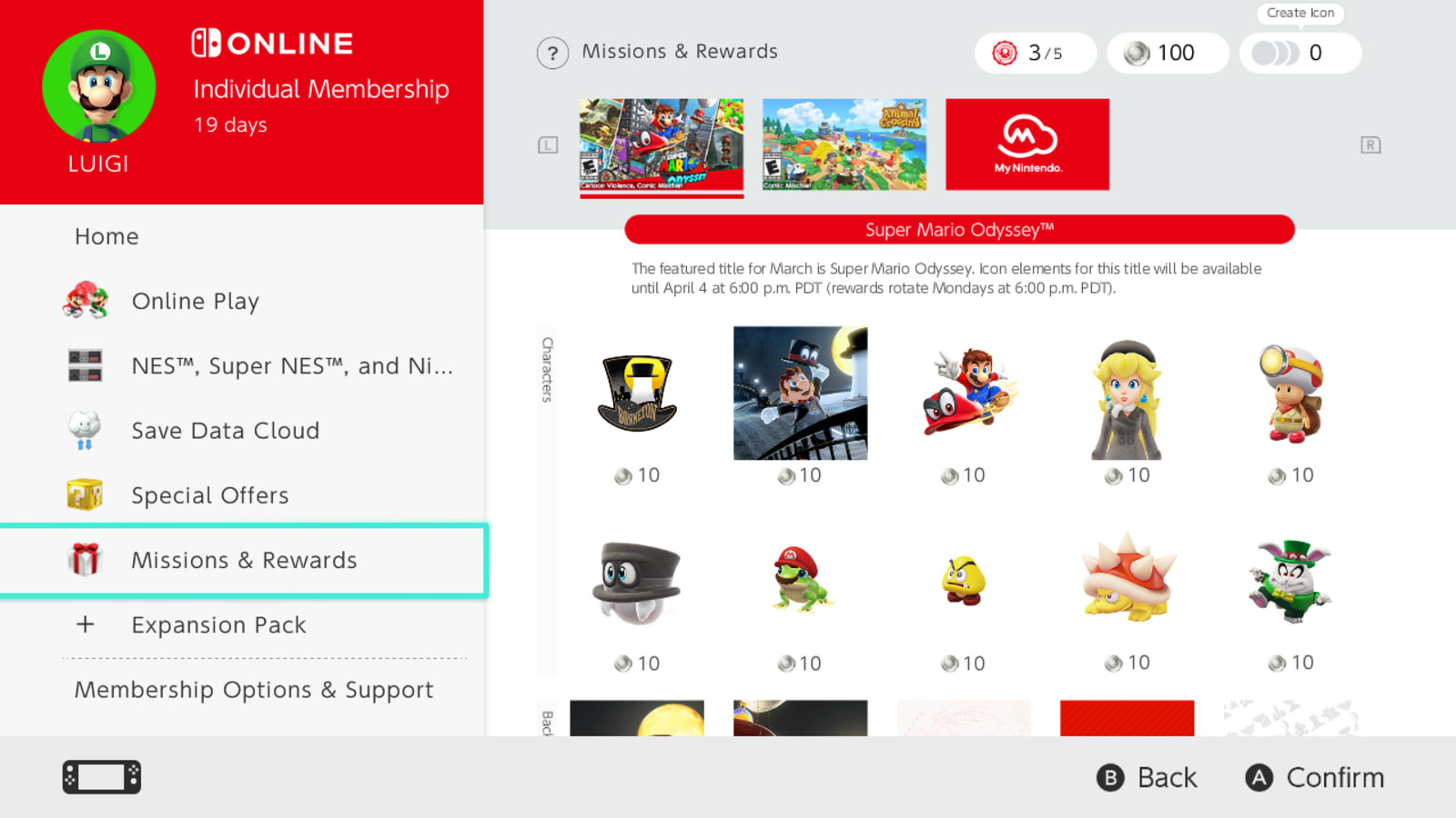 nintendo switch new profile icons