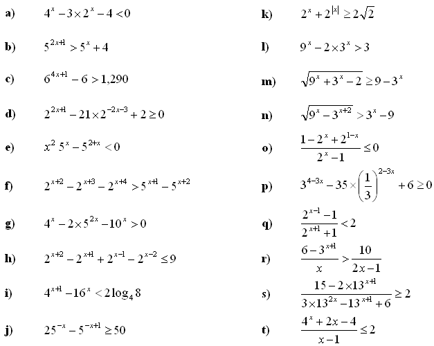 exponential quadratic equations worksheet