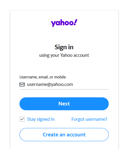 mail.yahoo login