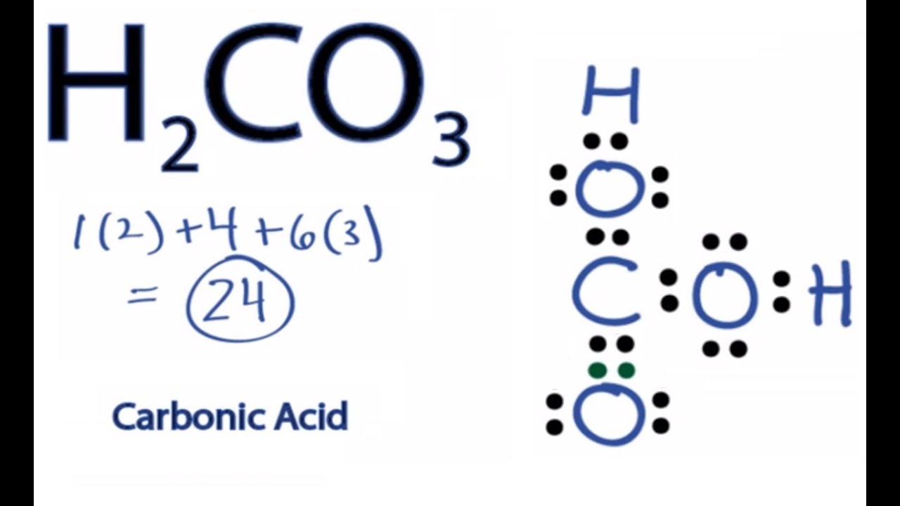 lewis dot structure of h2co3