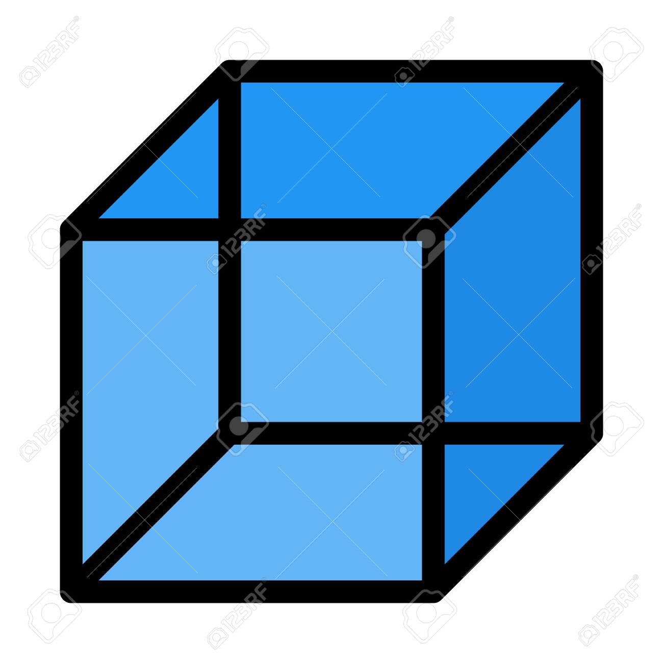 cube shape clipart