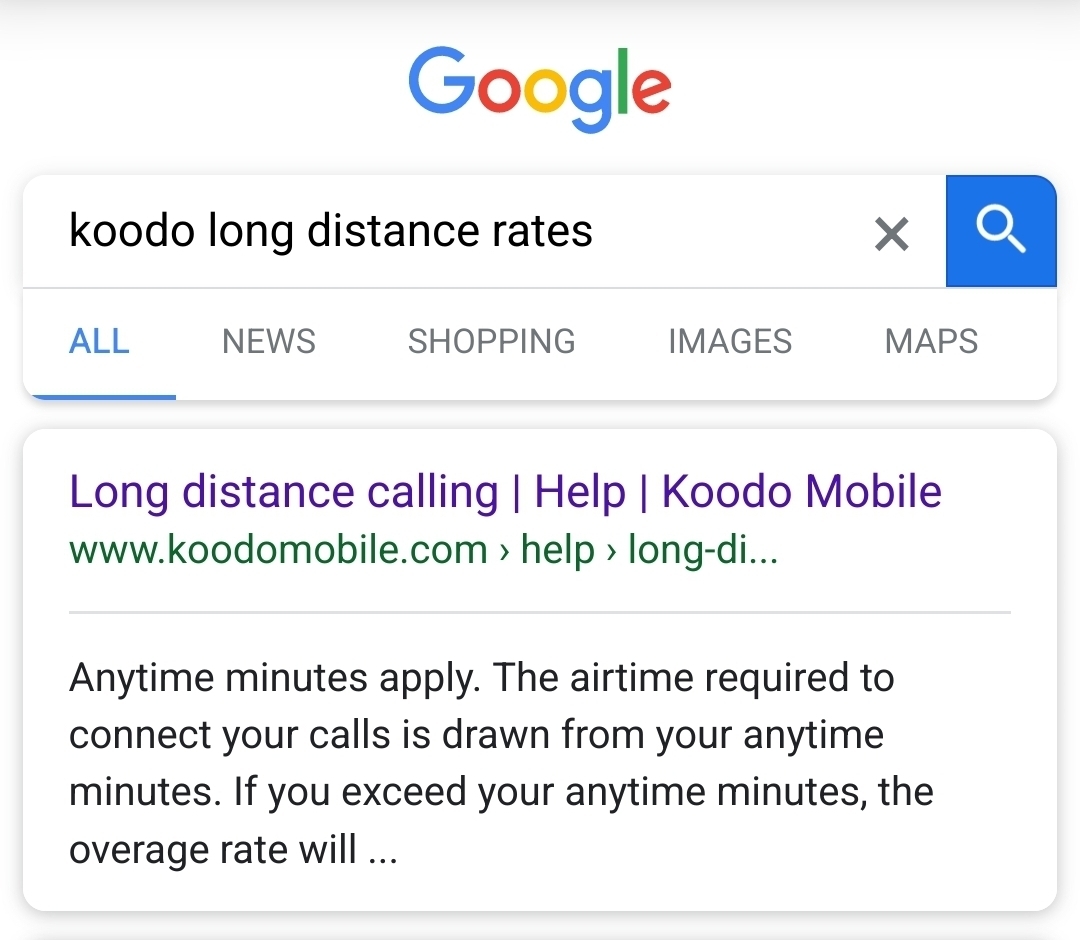 koodo international calling rates