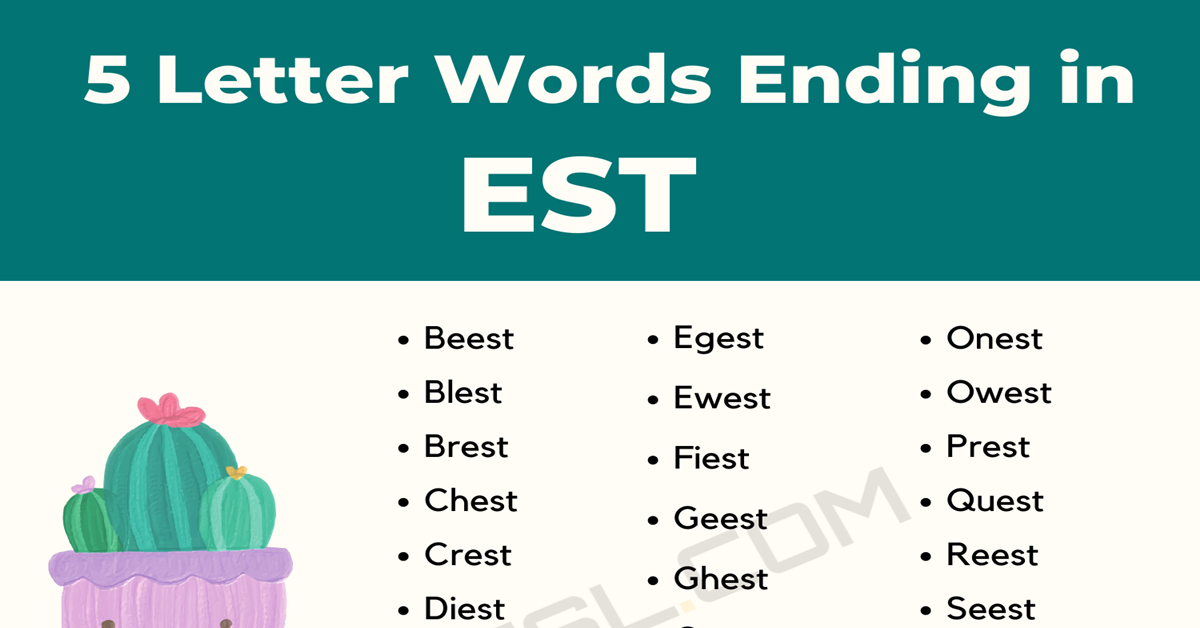 5 letter words ending in ast