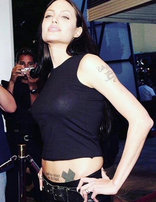 angelina jolie tattoo cross