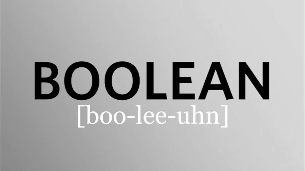 boolean pronunciation