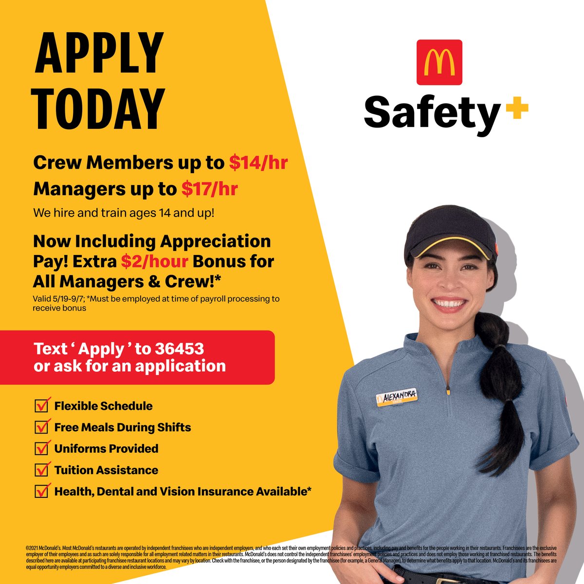 mcdonalds hiring service crew