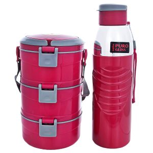 cello tiffin box with bottle