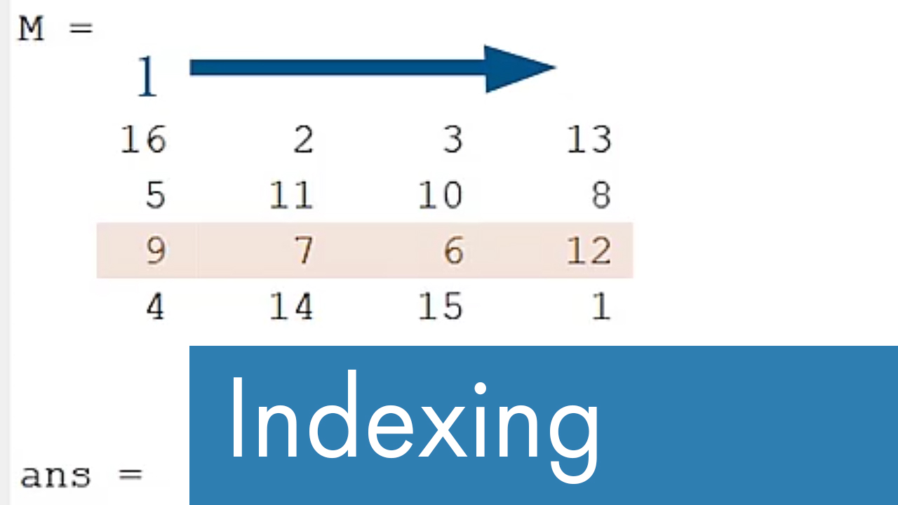 indexing in matlab