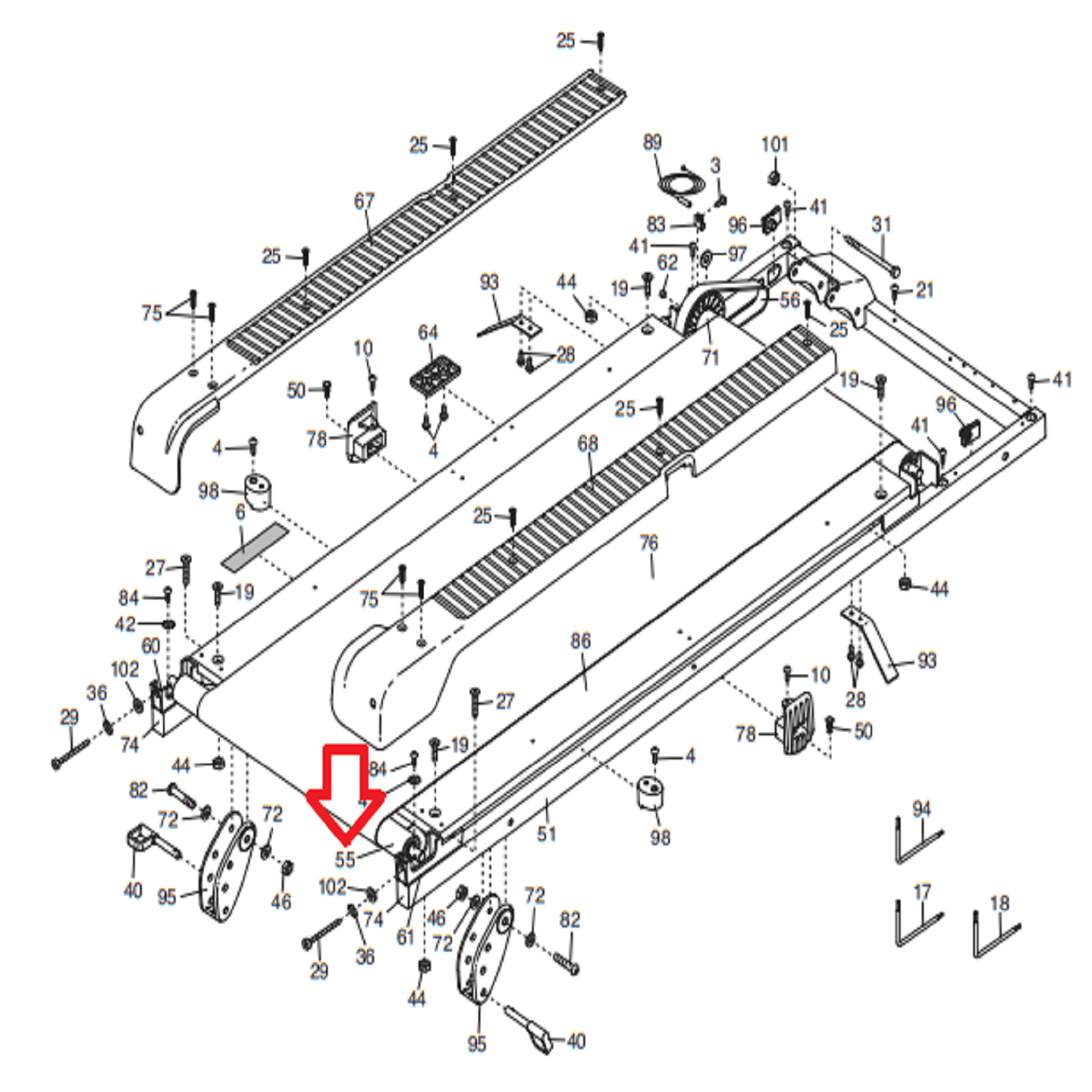 weslo treadmill parts