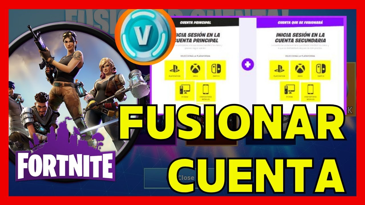 fusionar 2 cuentas de fortnite