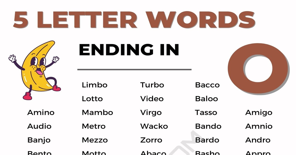 5 letter words ending in oa