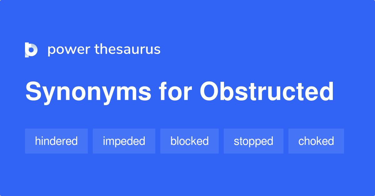 obstructed synonym