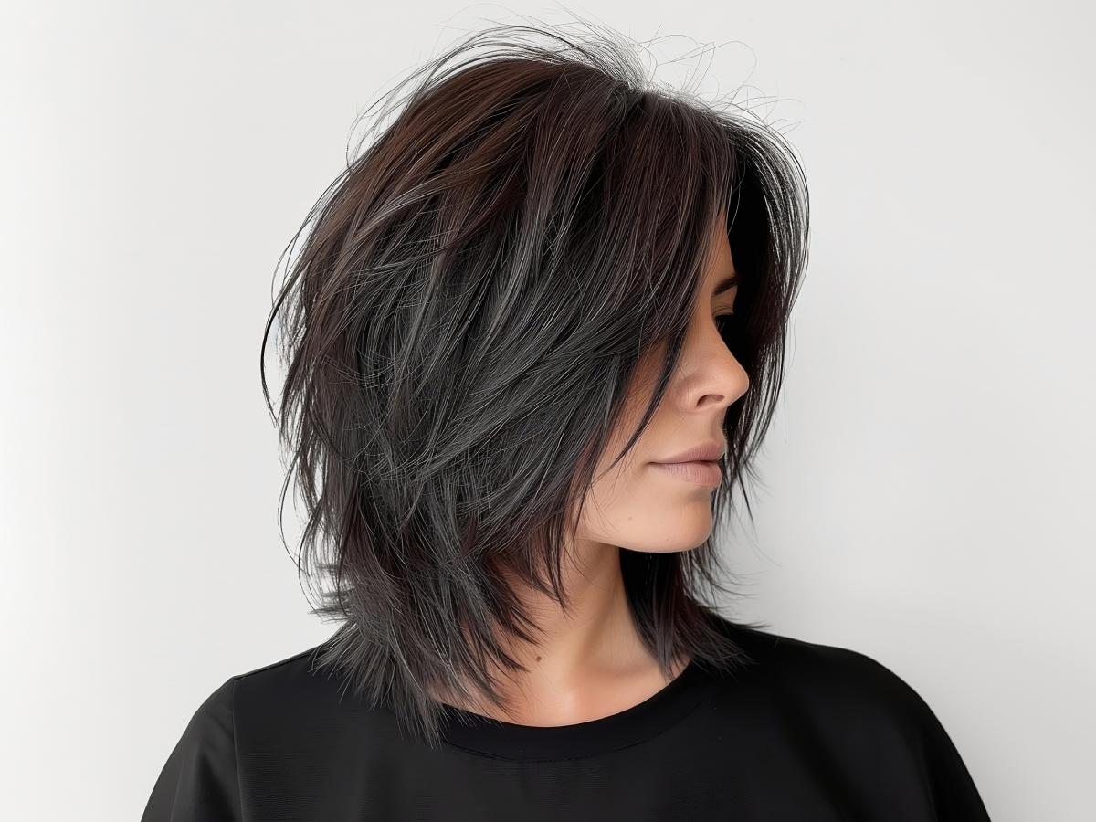 medium length long layered hairstyles