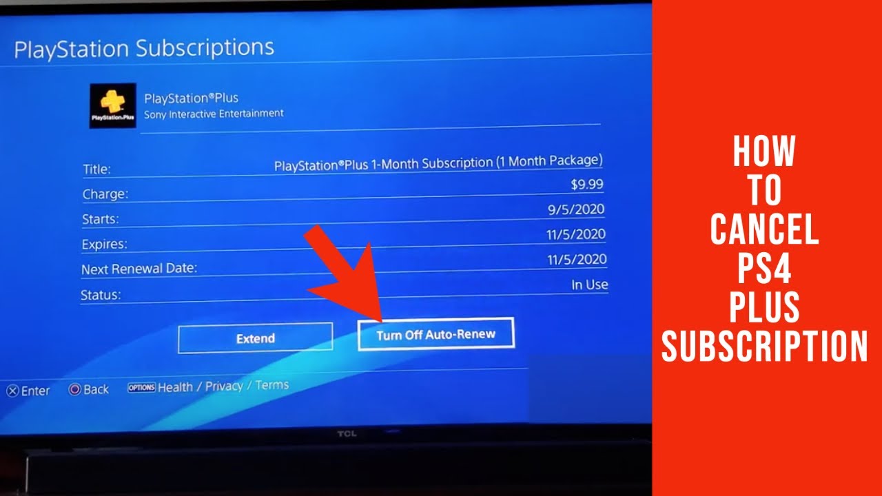 how to stop playstation plus subscription