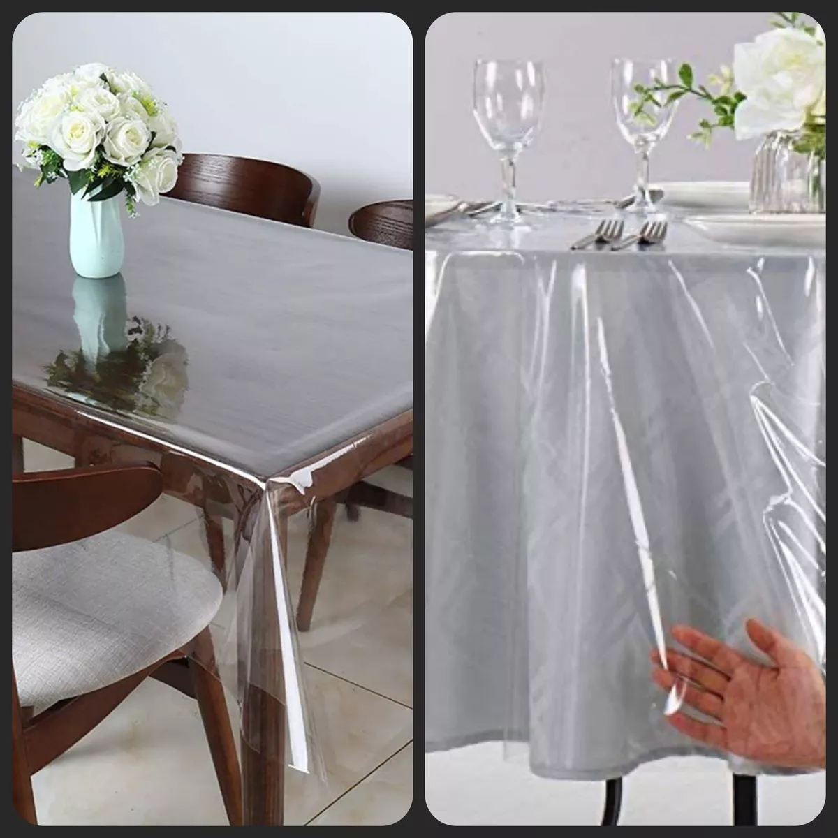 tablecloth plastic clear