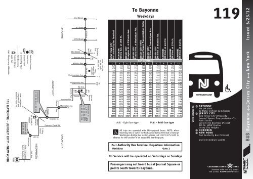 119 bus schedule