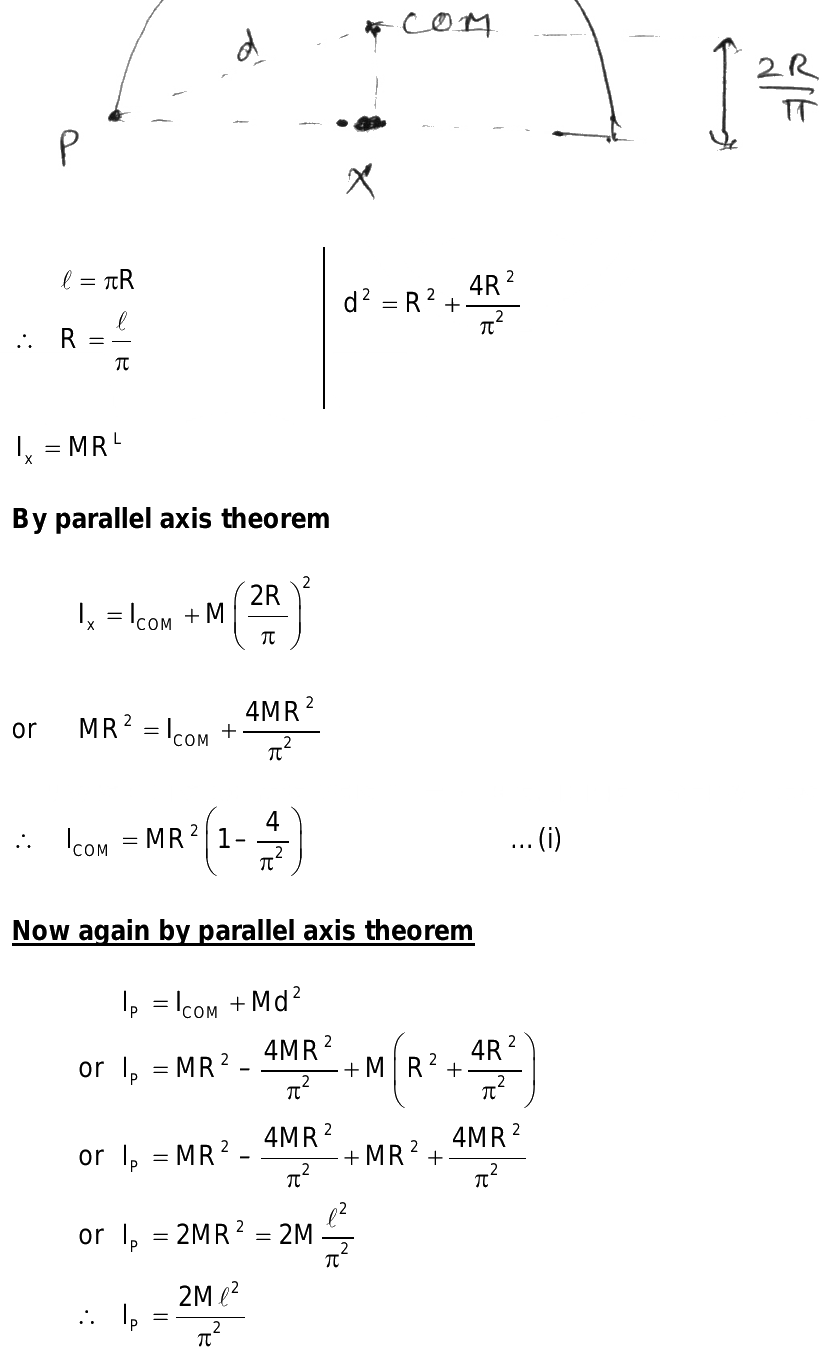 a thin wire of length l and mass m