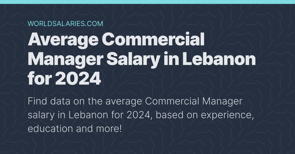 commercial manager salary