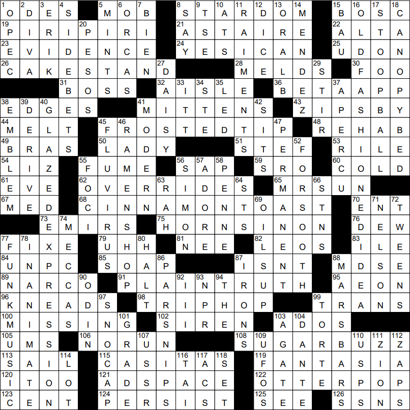 let loose crossword