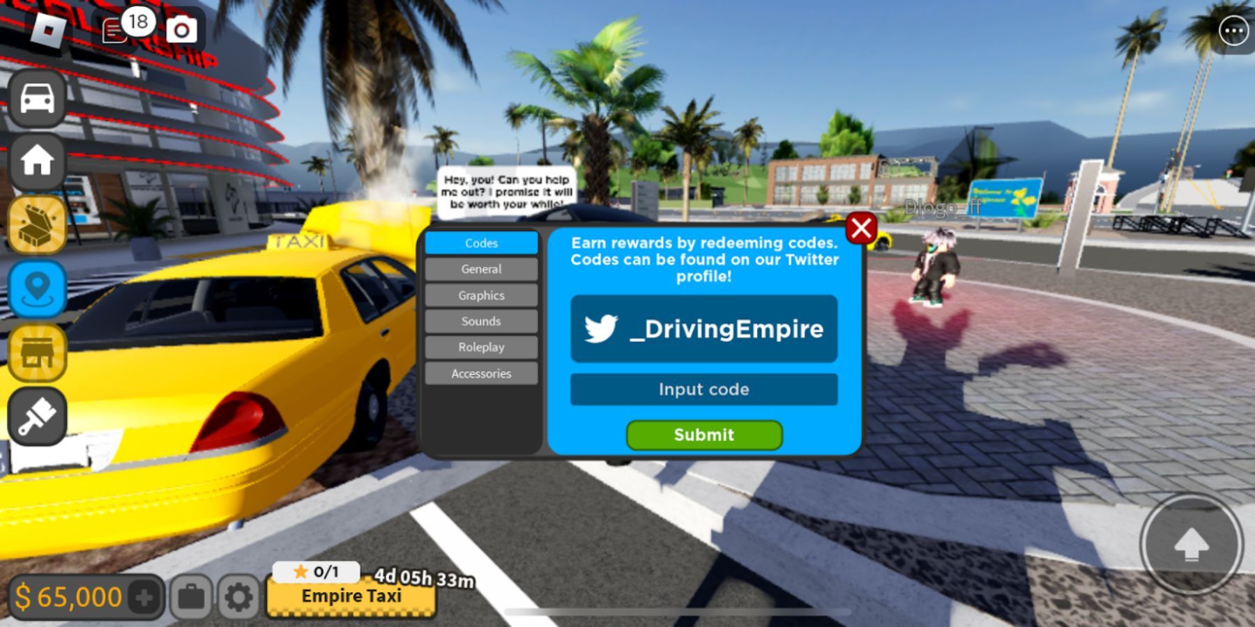 driving empire codes 2023